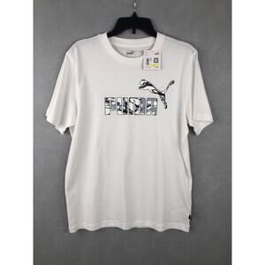 Puma Men’s Size XL Summer Splash Graphic Tee White NEW